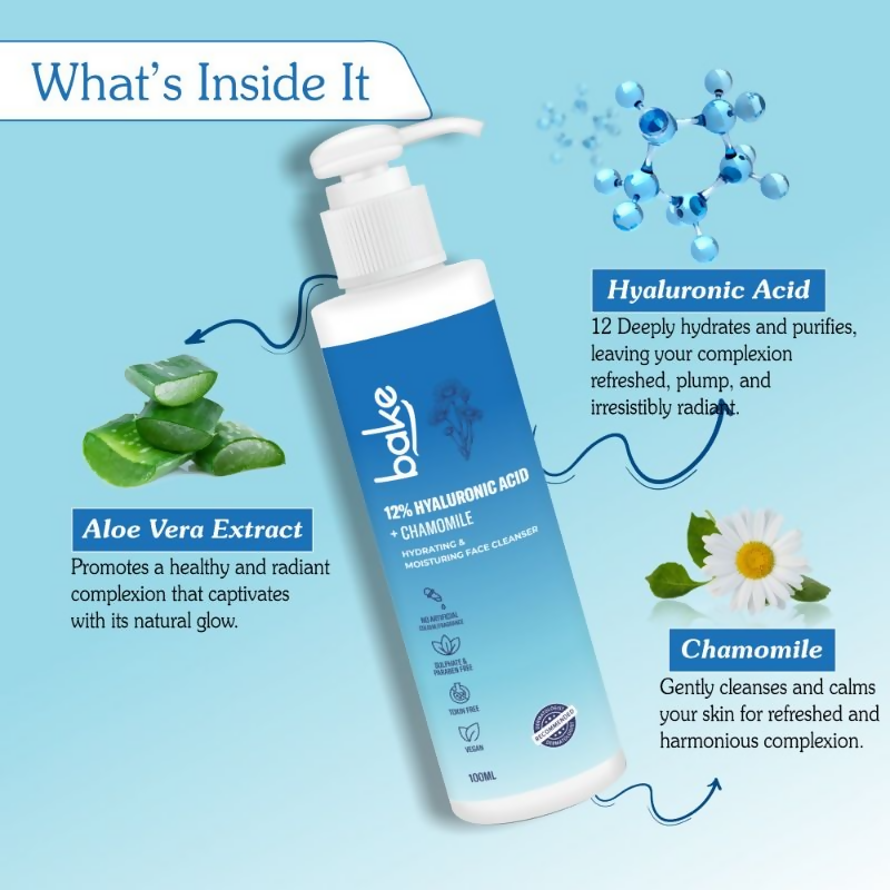 Bake 12% Hyaluronic Acid Face Cleanser  Grab2Buy Bake Grab2Buy