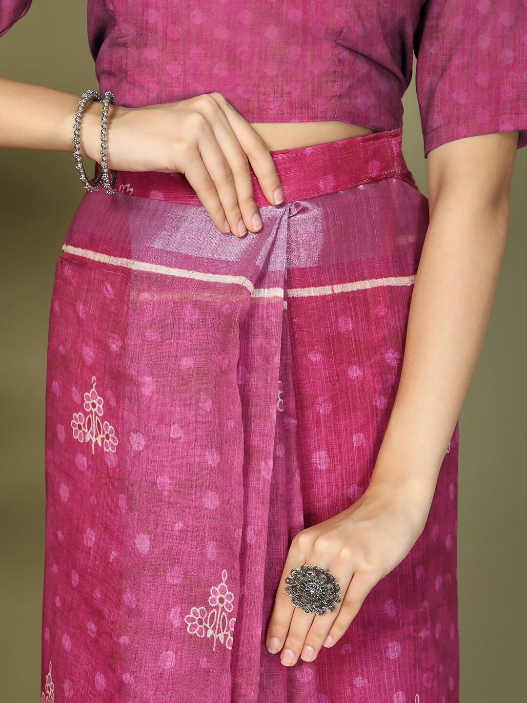 Shree Shyam Fashion Cotton Purple Saree