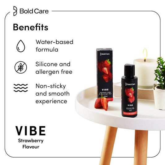 Bold Care Vibe Strawberry Flavor Massage Gel 