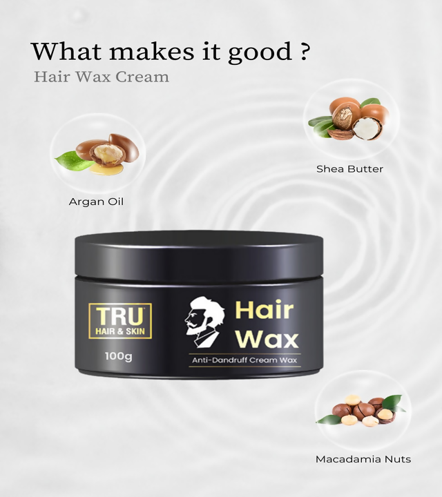 Tru Hair & Skin Strong Hold For 12-Hours Hair Wax Cream with Argan Oil  Grab2Buy Tru Hair & Skin Grab2Buy