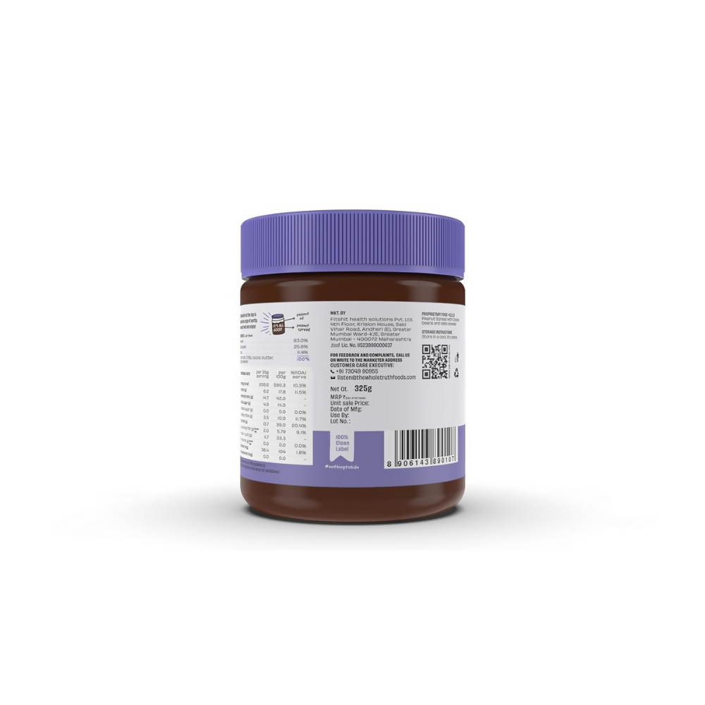 The Whole Truth - Dark Chocolate Peanut Spread - Creamy  Grab2Buy The Whole Truth Grab2Buy