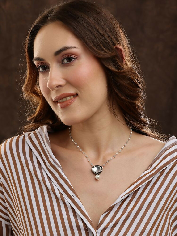 Beaded Kundan Necklace - Ruby Raang  Grab2Buy Ruby Raang Grab2Buy