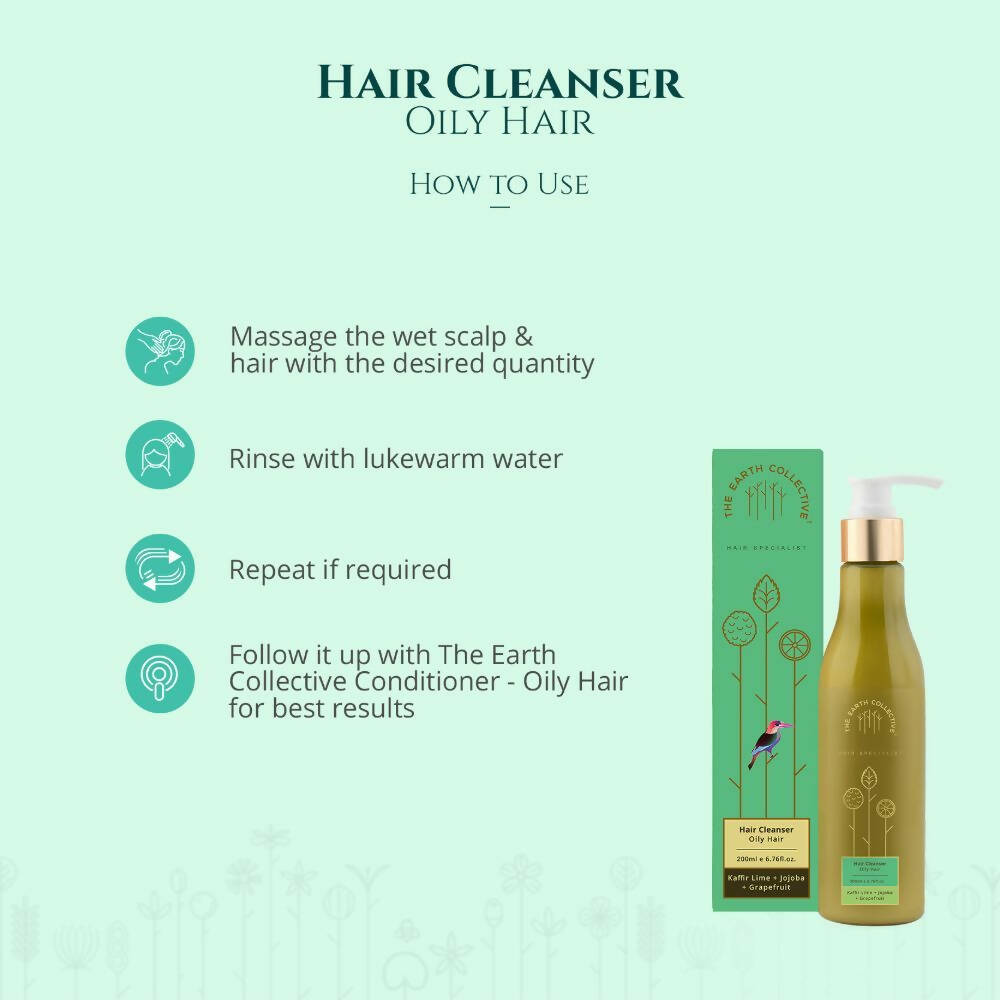 The Earth Collective Hair Cleanser - Oily Hair- Shampoo  Grab2Buy The Earth Collective Grab2Buy