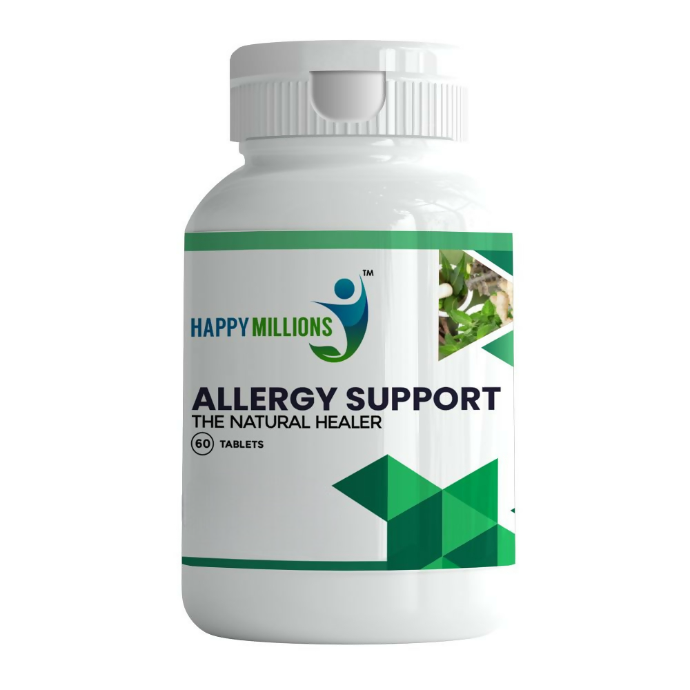 HappyMillions Allergy Support Tablets | Natural Relief from Seasonal Allergies 