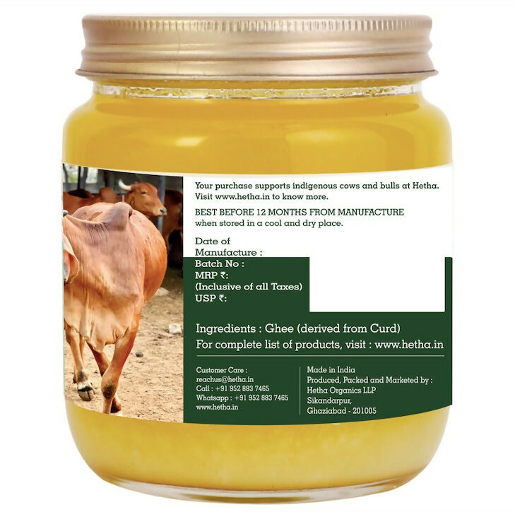 Hetha Desi Cow A2 cultured Bilona Ghee / A2 Ghee | Premium A2 Desi Ghee | Cultured Cow Pure Ghee 