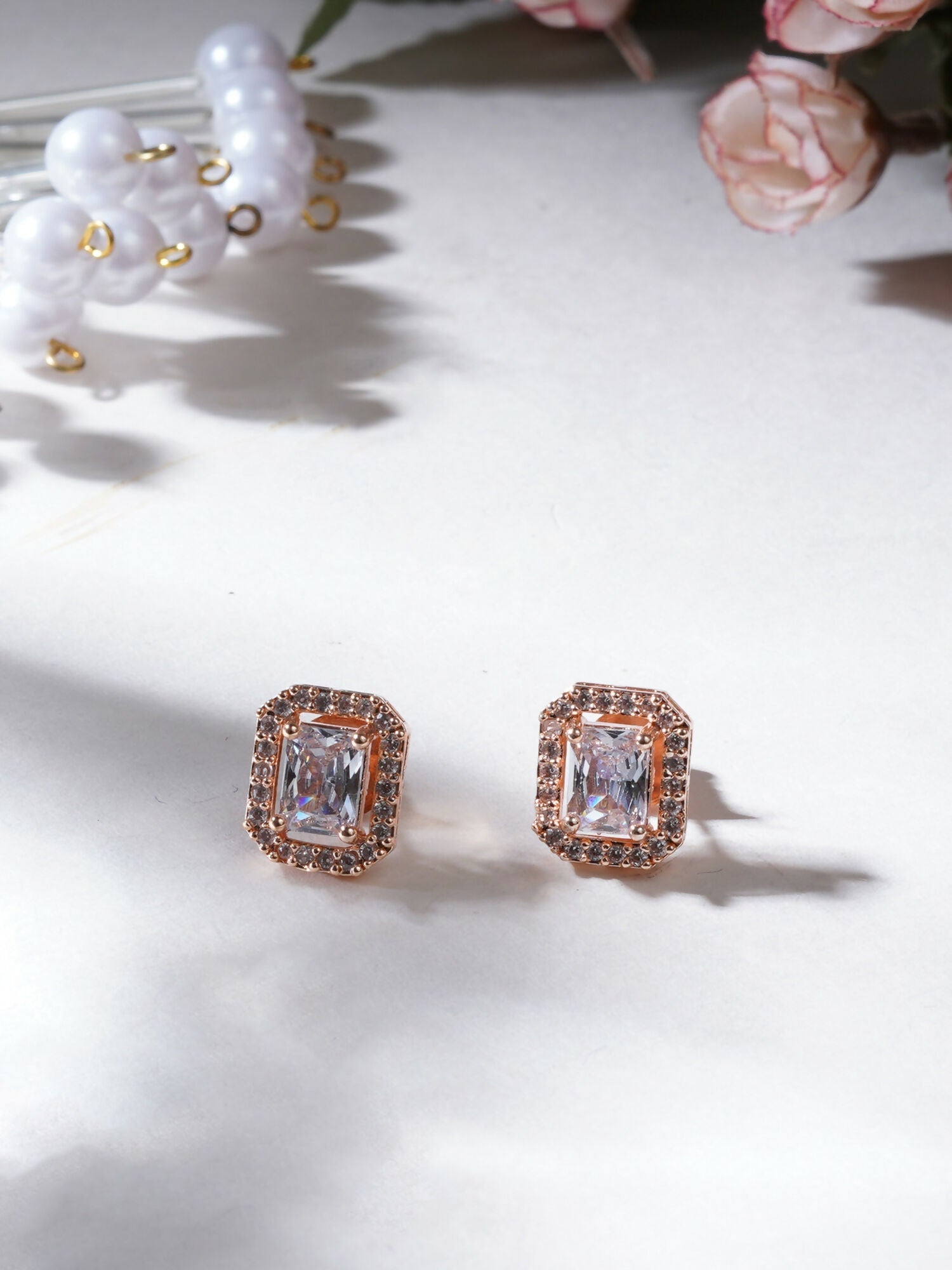 stone stud (Rose gold) - Ruby Raang - Grab2buy