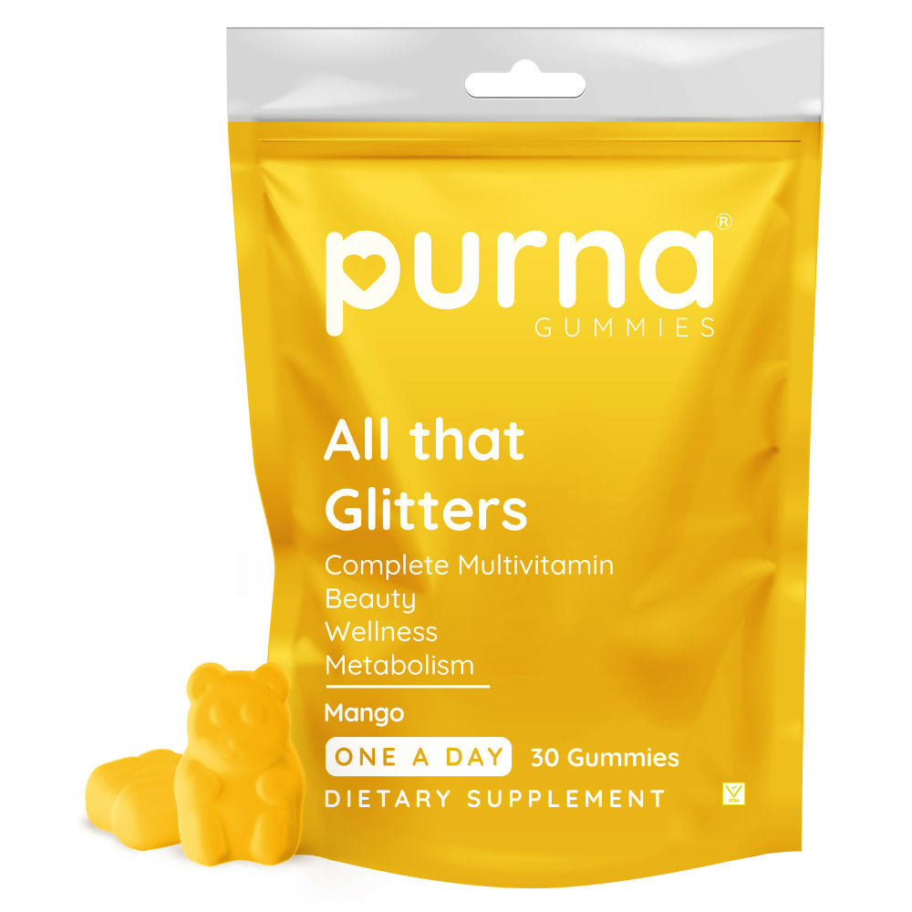 Purna Gummies Multivitamin Mango Gummies with Vitamins & Minerals 