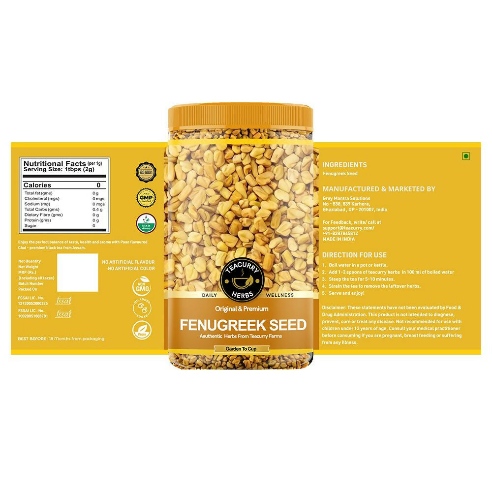 Teacurry Organic Fenugreek Seed (Methi Seeds) - Grab2buy