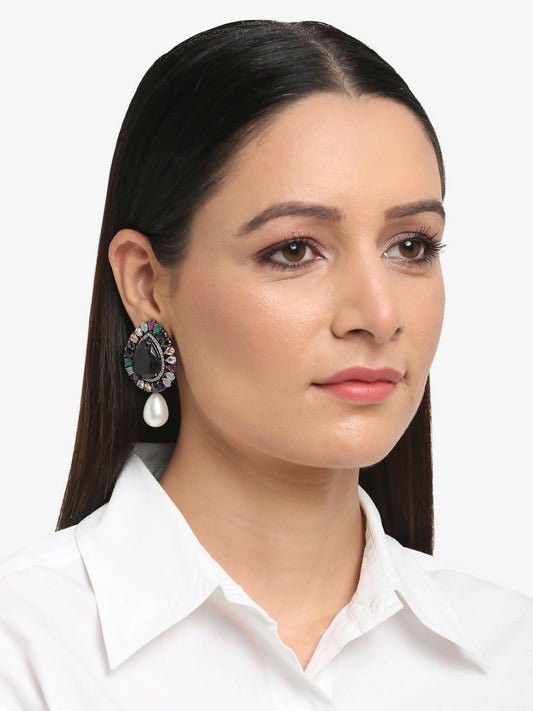 Multicoloured Contemporary Studs Earrings - Ruby Raang - Grab2buy
