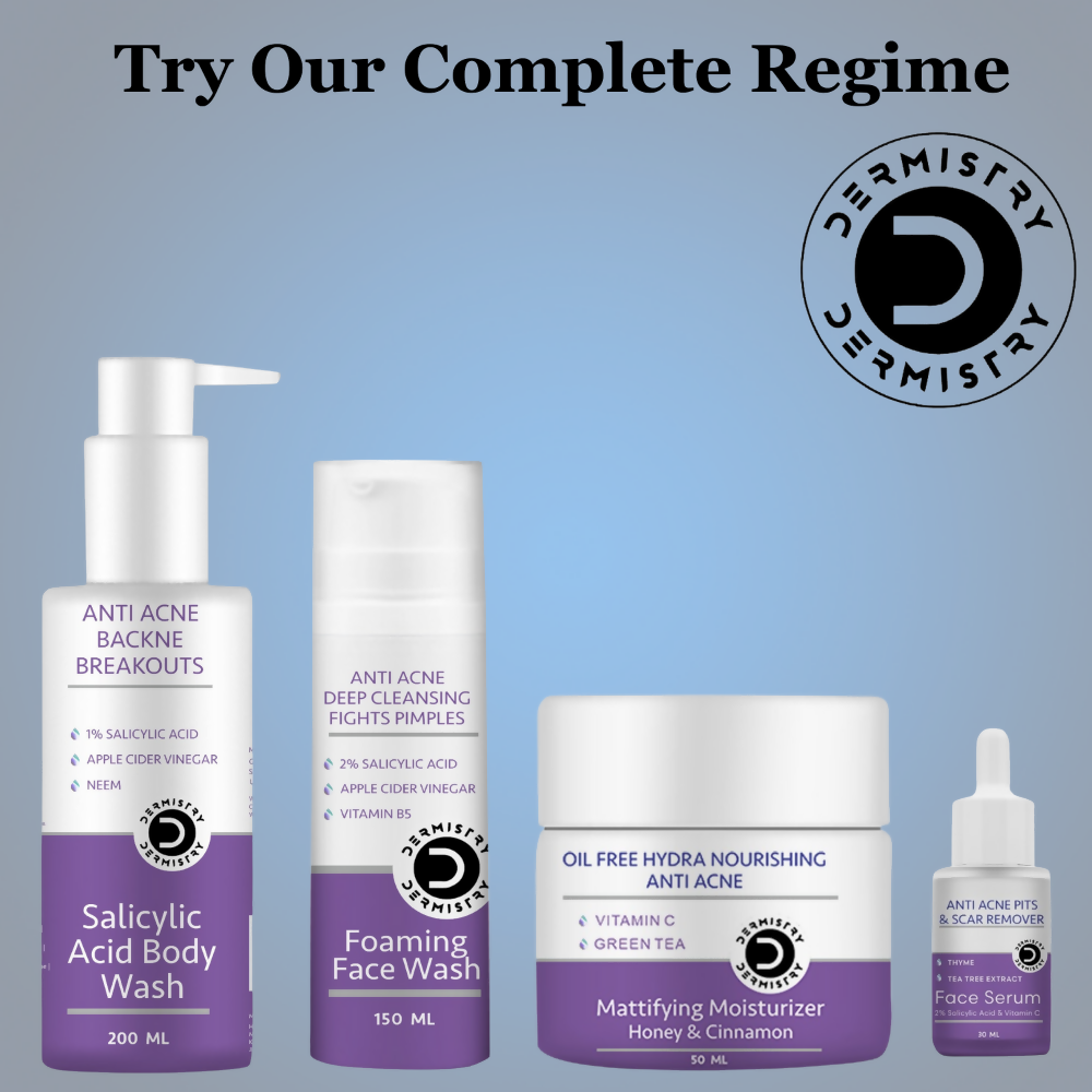 Dermistry Anti Acne 2% Salicylic Acid Niacinamide & Vitamin C Pits Scars Dark Spots Face Serum 