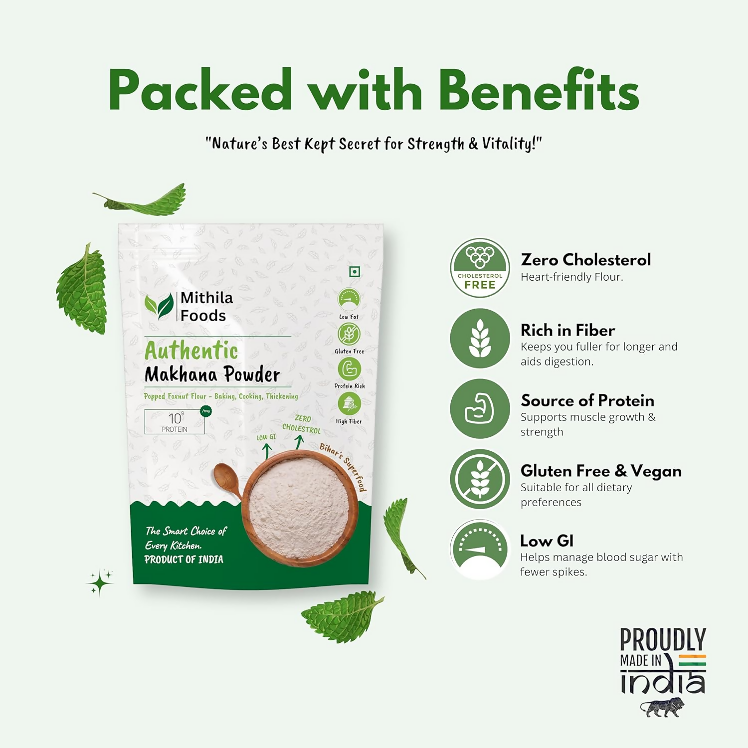 Mithila Foods Makhana Powder Premium Raw Fox Nut Flour