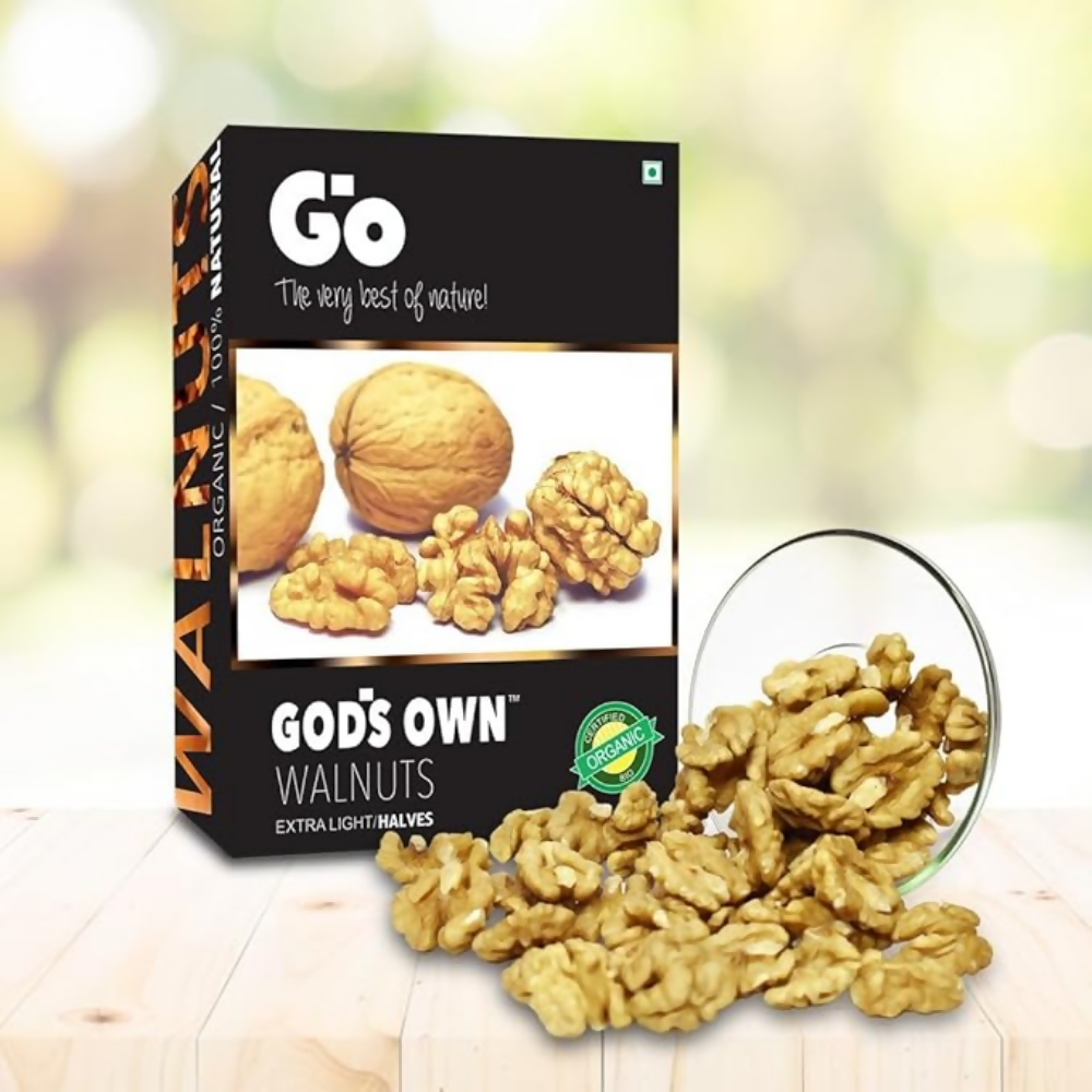 Go Organic Walnut Kernels – Extra Light Halves - Mildy, Earthy