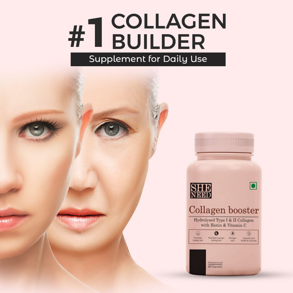 SheNeed Collagen Booster With Hydrolysed Collagen Capsules 
