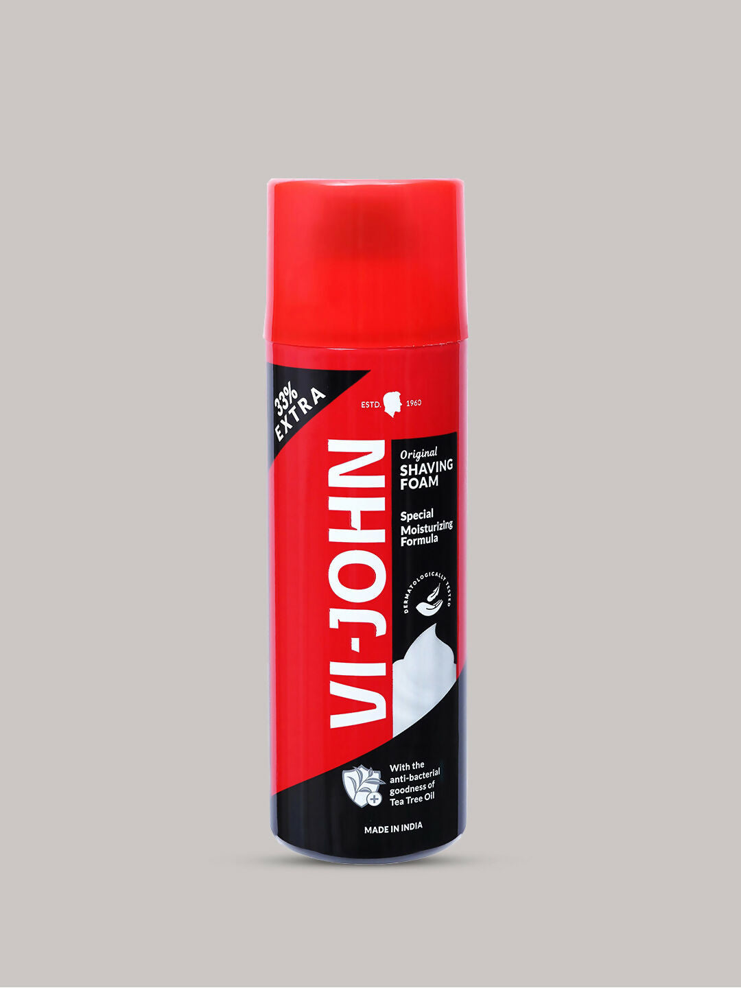 VI-JOHN Original Dermatologically Tested Special Moisturising Formula Shaving Foam with Vitamin E & Tea Tree Oil  Grab2Buy VI-JOHN Grab2Buy