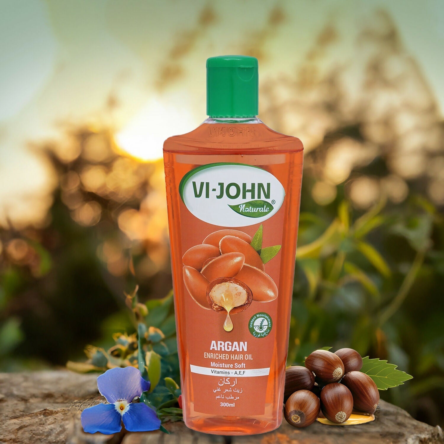 VI-JOHN Naturale Argan Enriched Hair Oil Moisture & Soft with Vitamin A.E & F  Grab2Buy VI-JOHN Grab2Buy