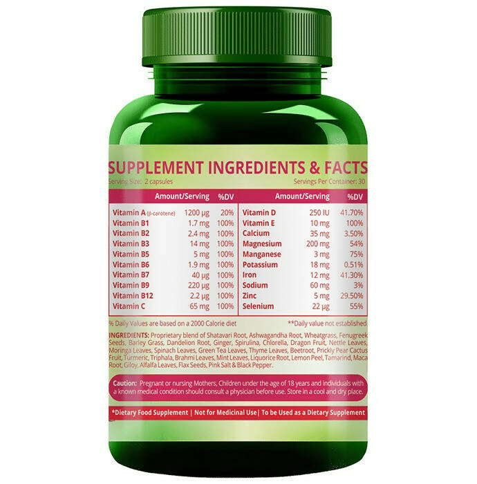 Himalayan Organics Whole Food Multivitamin For Women Capsules - Grab2buy