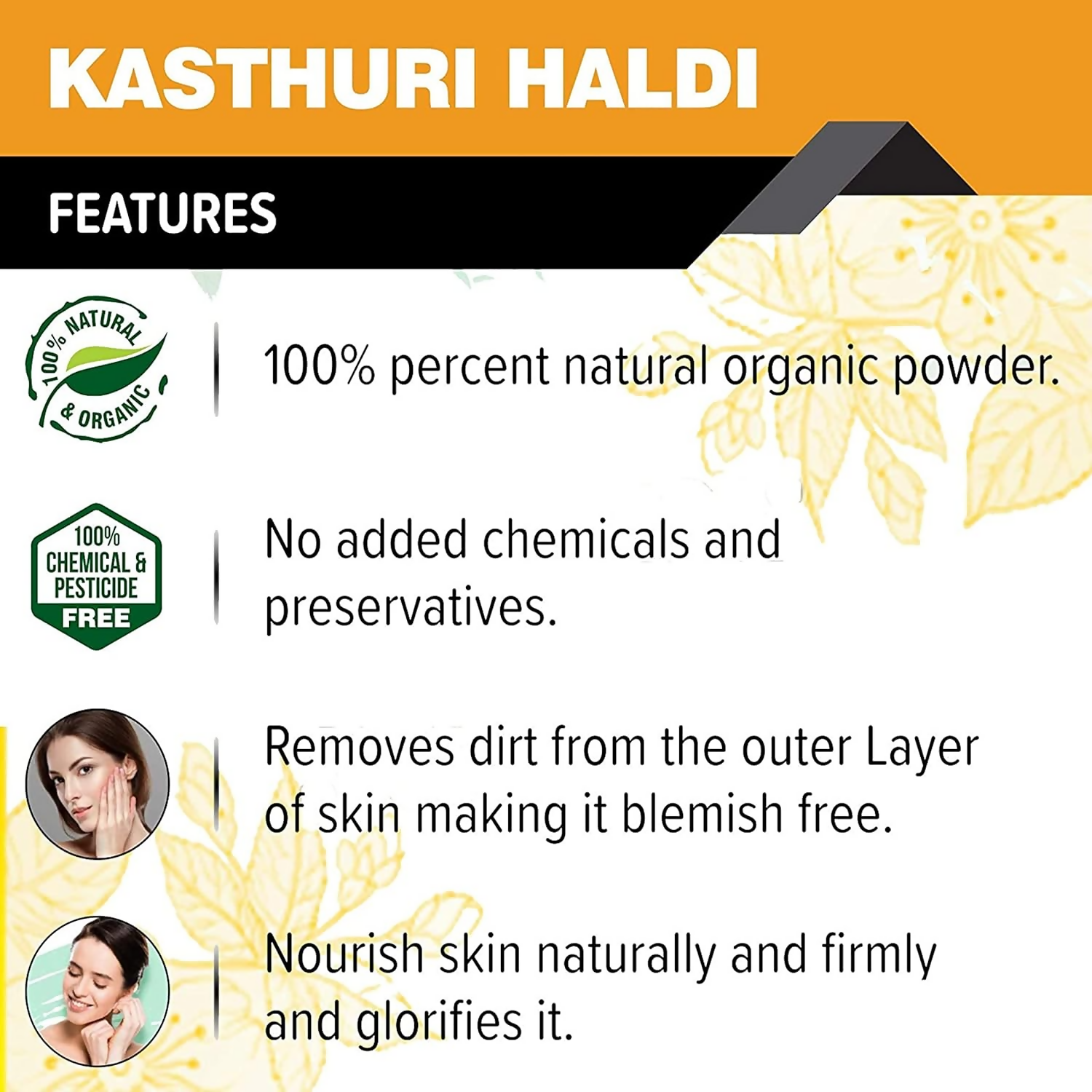 Florecer kasturi Haldi Powder 