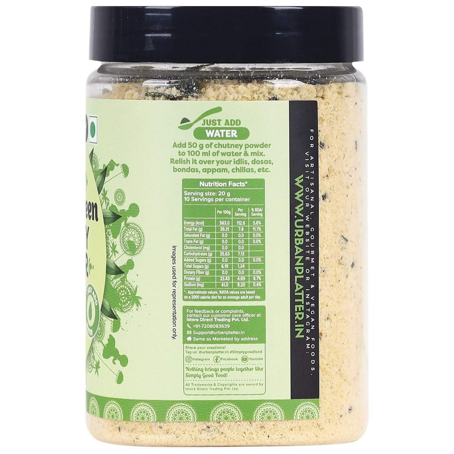 Urban Platter Coconut Green Chutney Powder  Grab2Buy Urban Platter Grab2Buy