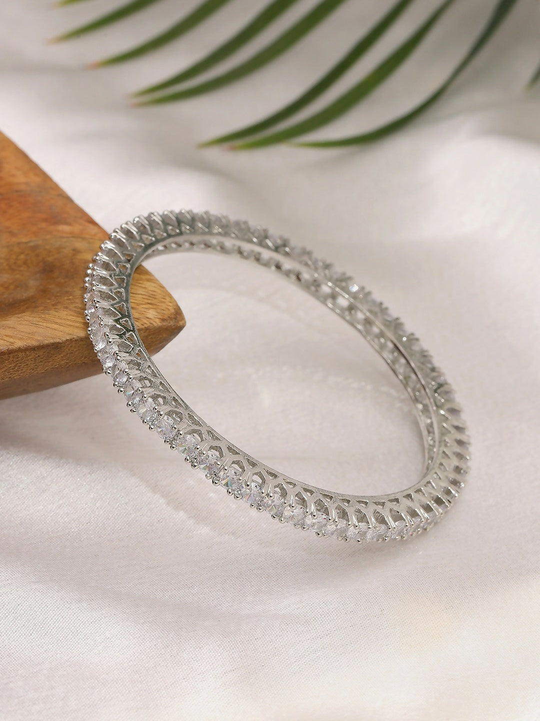 Crystal Stone Bangle- Ruby Raang 