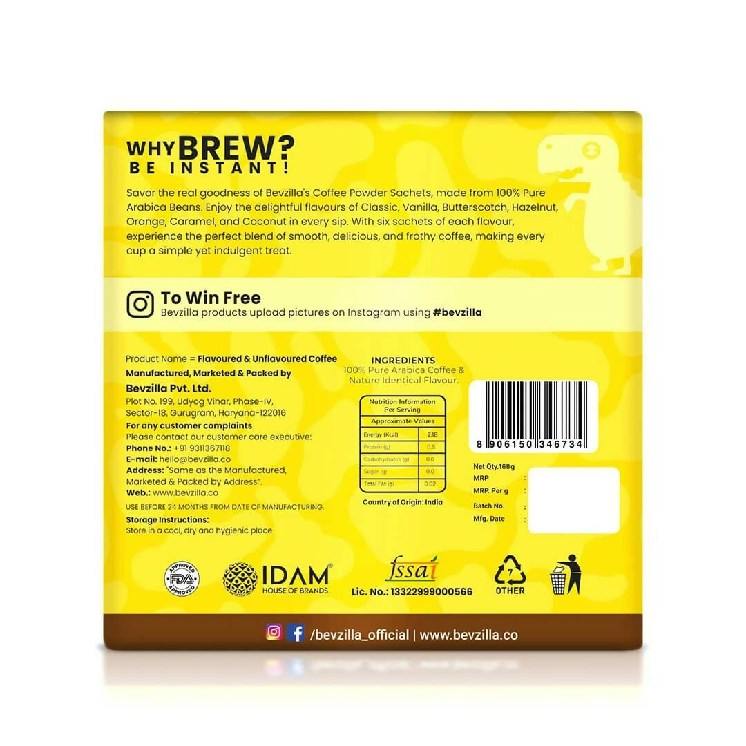 Bevzilla 84 Sachets Assorted Coffee Powder Box 