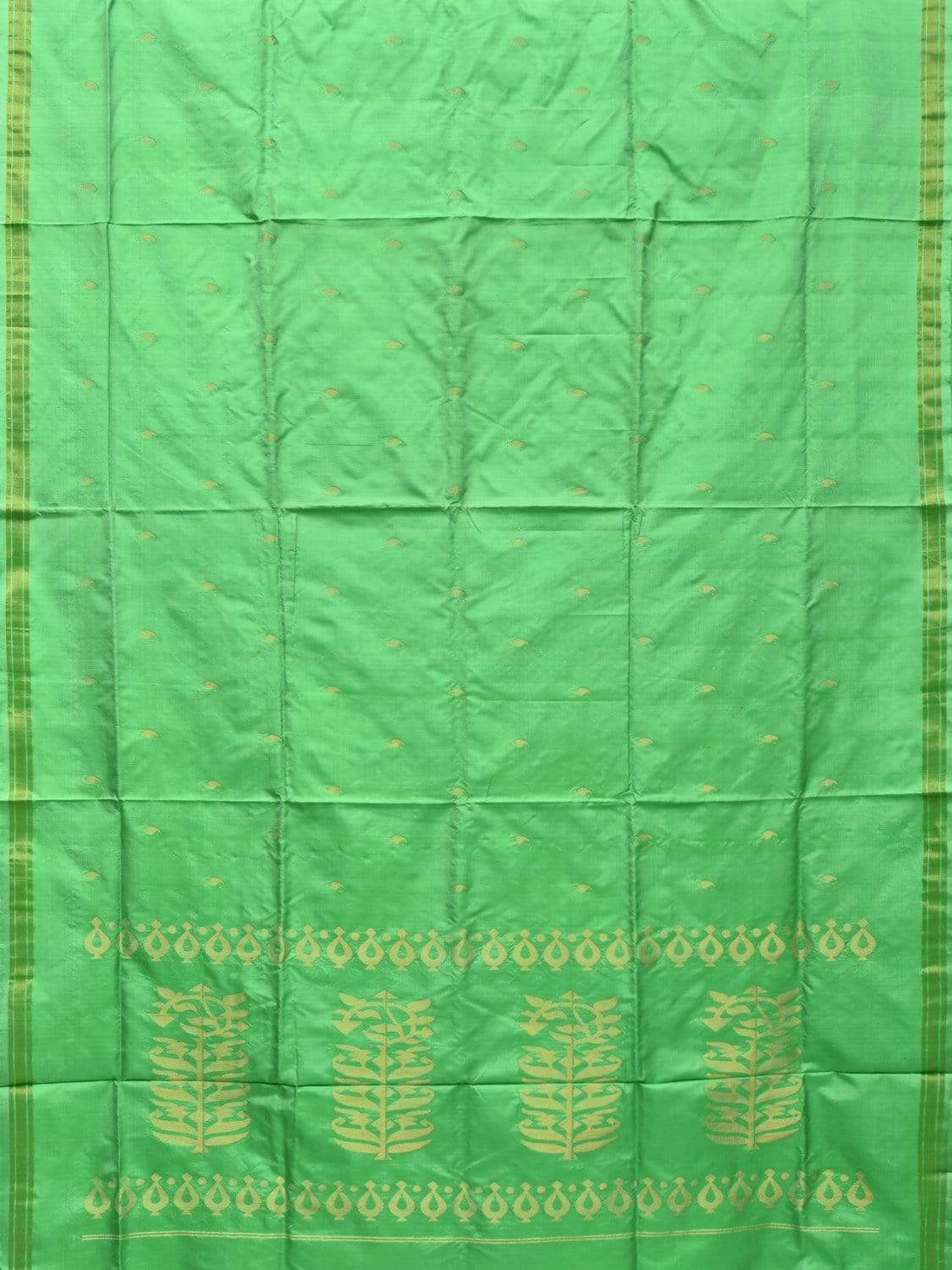 Light Green Uppada Silk Handloom Grab2Buy with Karpur Pallu Design - Global Threads 