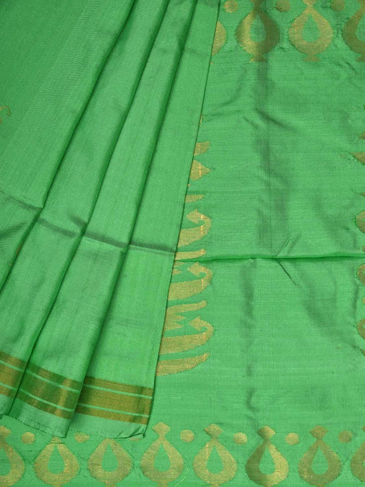 Light Green Uppada Silk Handloom Grab2Buy with Karpur Pallu Design - Global Threads 