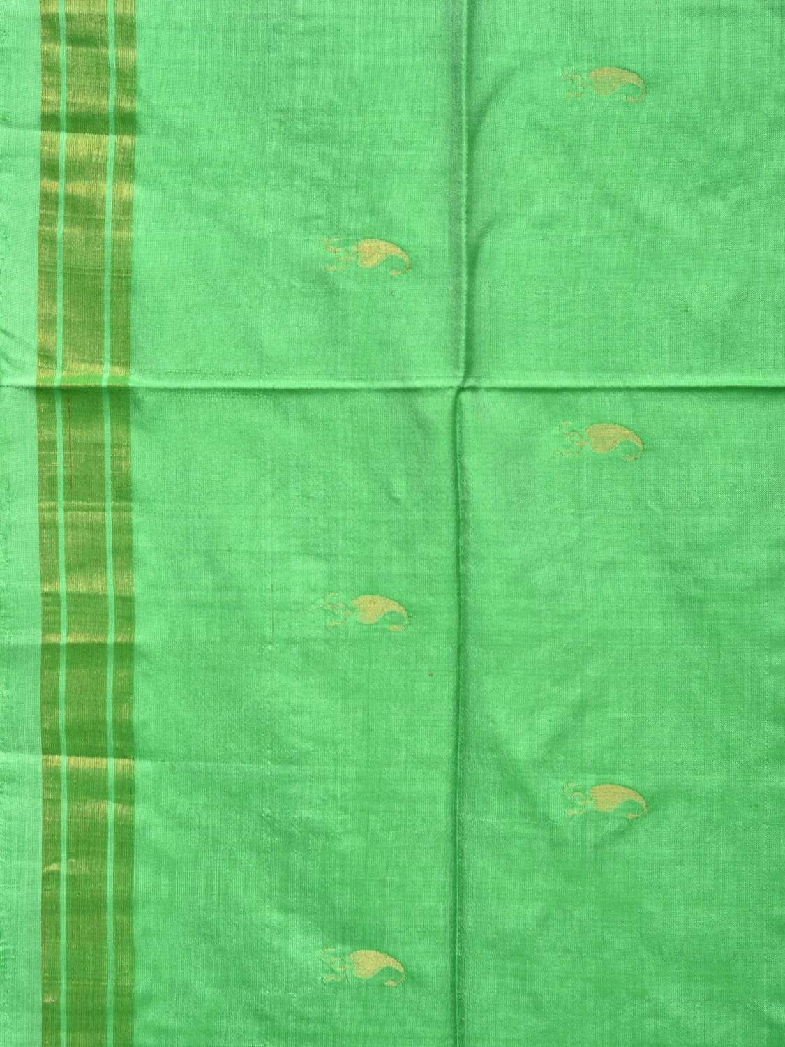 Light Green Uppada Silk Handloom Grab2Buy with Karpur Pallu Design - Global Threads 