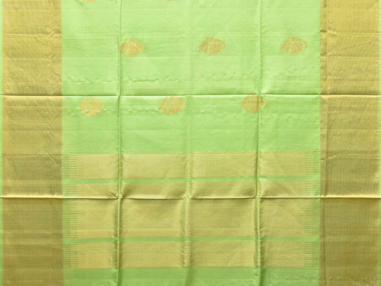 Light Green Uppada Silk Handloom Grab2Buy with Nilamabri Buta Design - Global Threads 