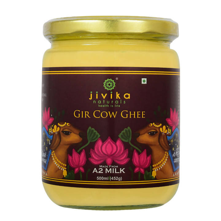 Jivika Naturals Gir Cow Ghee | Made From Grass Fed Cow's Milk | Nutritious Organic Desi Ghee 