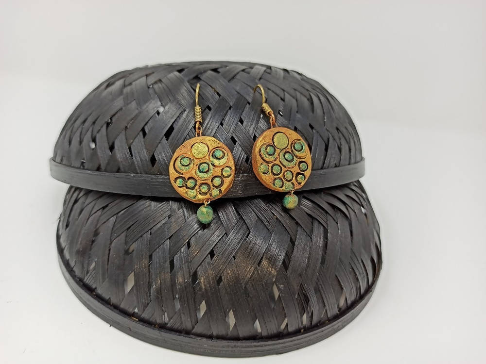Terracotta Boho Style Hangings-Copper And Green