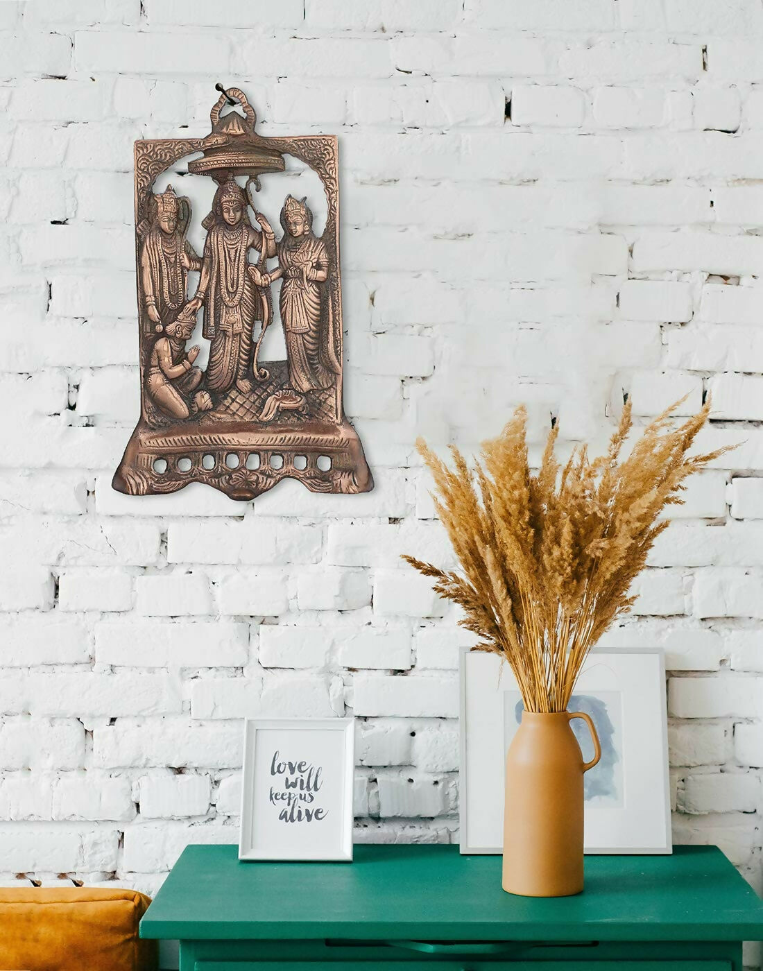 Crafthouse Brass Metal Ram Darbar Wall Hangings - Grab2buy