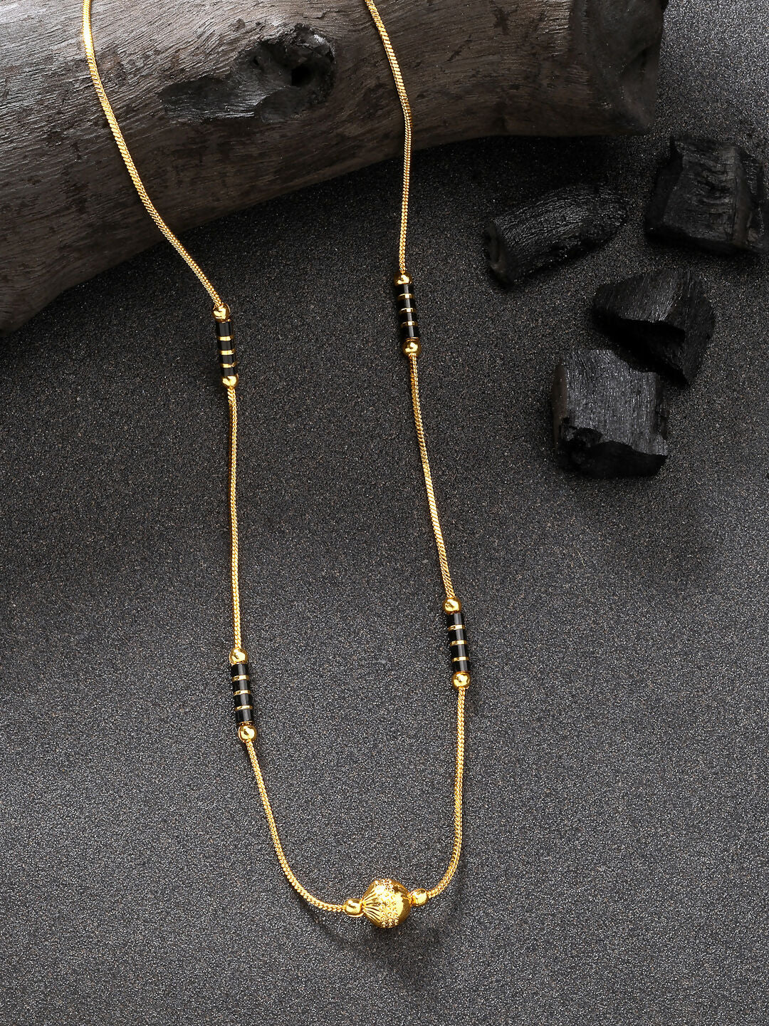 NVR Women's Gold-Polished Mangalsutra 
