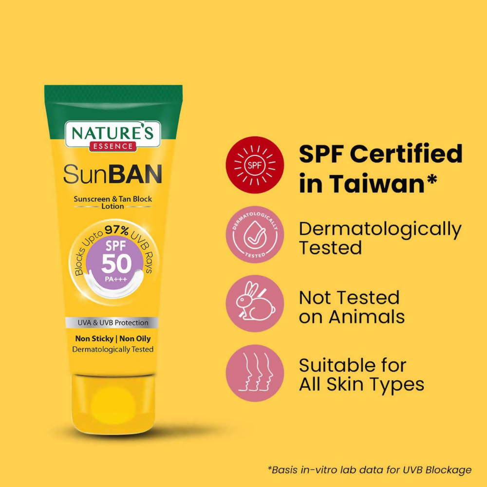 Nature's Essence Sunban Sunscreen & Tan Block Lotion SPF 50 