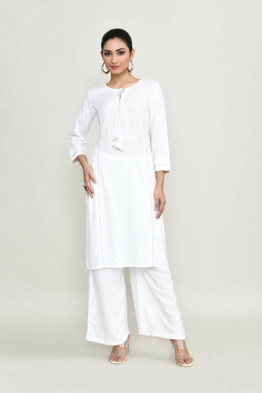 Joban Fashion White Rayon Tunic