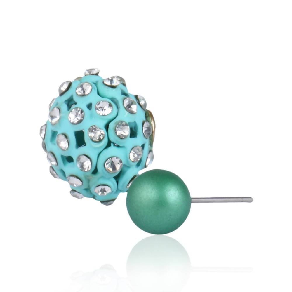Trendoo Jewelry Gold Plated Stylish Blue Studs