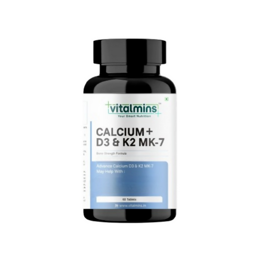 Vitalmins Calcium+ D3 & K2 MK-7 Tablets  Grab2Buy Vitalmins Grab2Buy