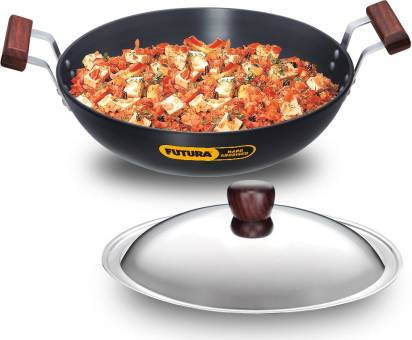 Hawkins Futura Hard Anodised Kadhai 30 cm Diameter with Lid 4 L (AK40S) - Grab2buy