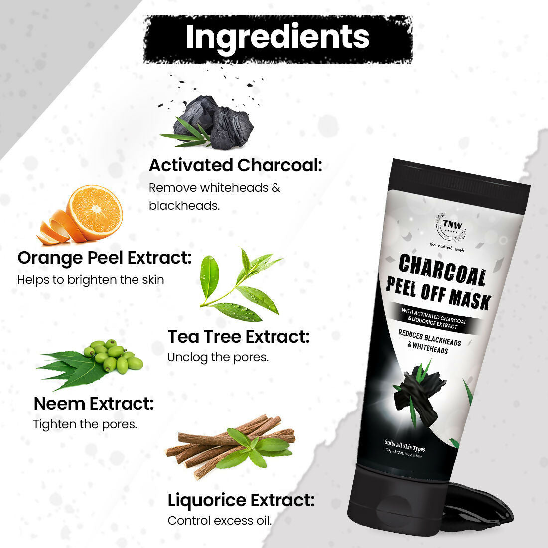 The Natural Wash Charcoal Peel Off Face Mask  Grab2Buy The Natural Wash Grab2Buy