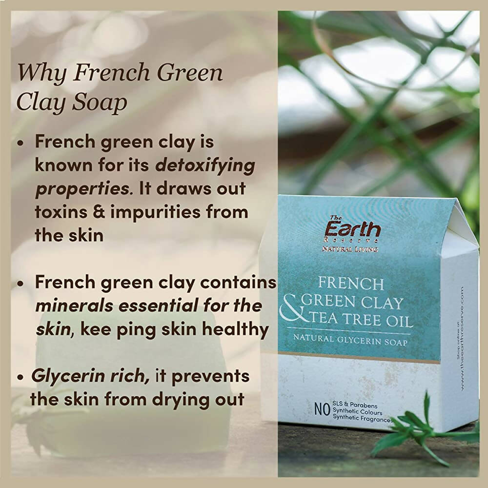 The Earth Reserve French Green Clay & Tea Tree Oil Soap  Grab2Buy The Earth Reserve Grab2Buy