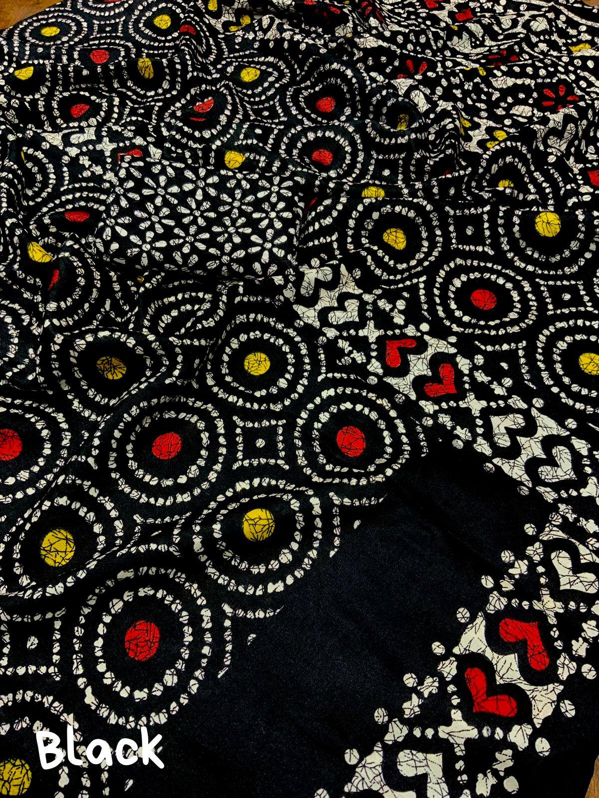 Black Silk Blend Ethnic Motifs Saree with Unstitched Blouse - Hiral Fashion