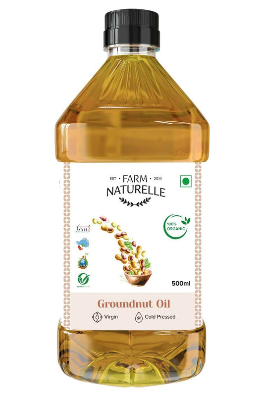 Farm Naturelle Organic Ghani Cold Pressed Virgin Groundnut/Peanut Oil 