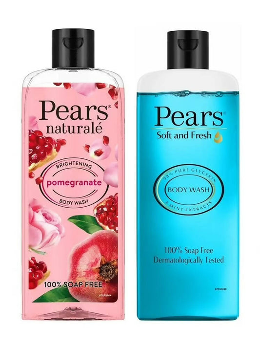 Pears Soft & Fresh And Naturale Brightening Pomegranate Body Wash Combo - Grab2buy