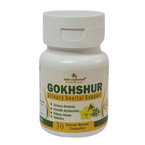 Deep Ayurveda Gokshur 500mg Veg Capsules - Grab2buy