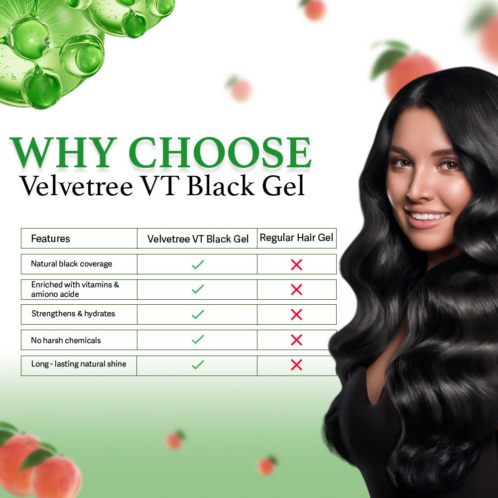 Velvetree Natural Black Hair Gel Dye (Black Hair Gel)  Grab2Buy Velvetree Grab2Buy