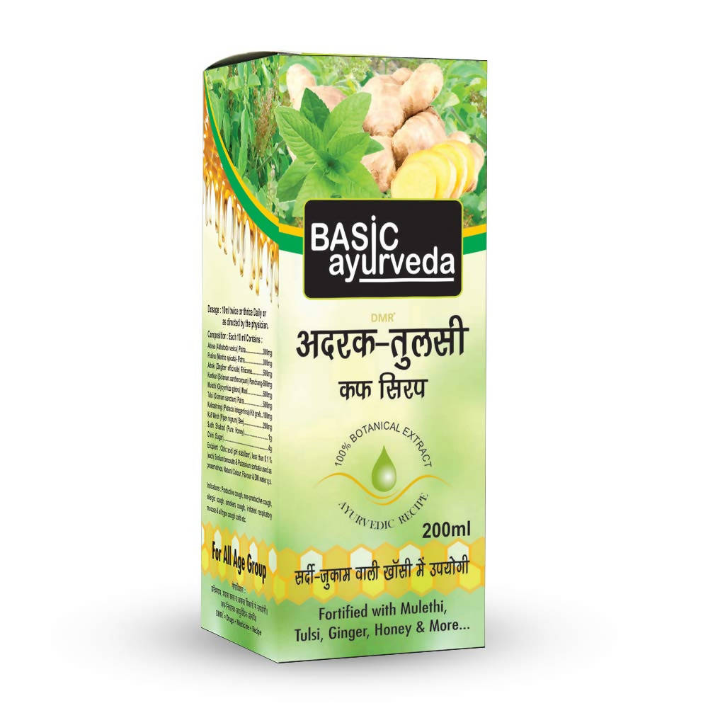 Basic Ayurveda Adrak Tulsi Cough Syrup  Grab2Buy Basic Ayurveda Grab2Buy