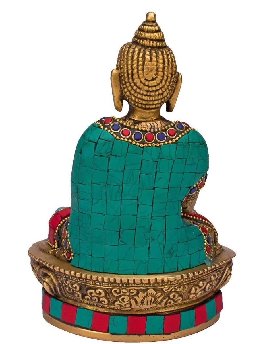 Artvarko Brass Buddha Vitarka Statue Multicolor - Grab2buy
