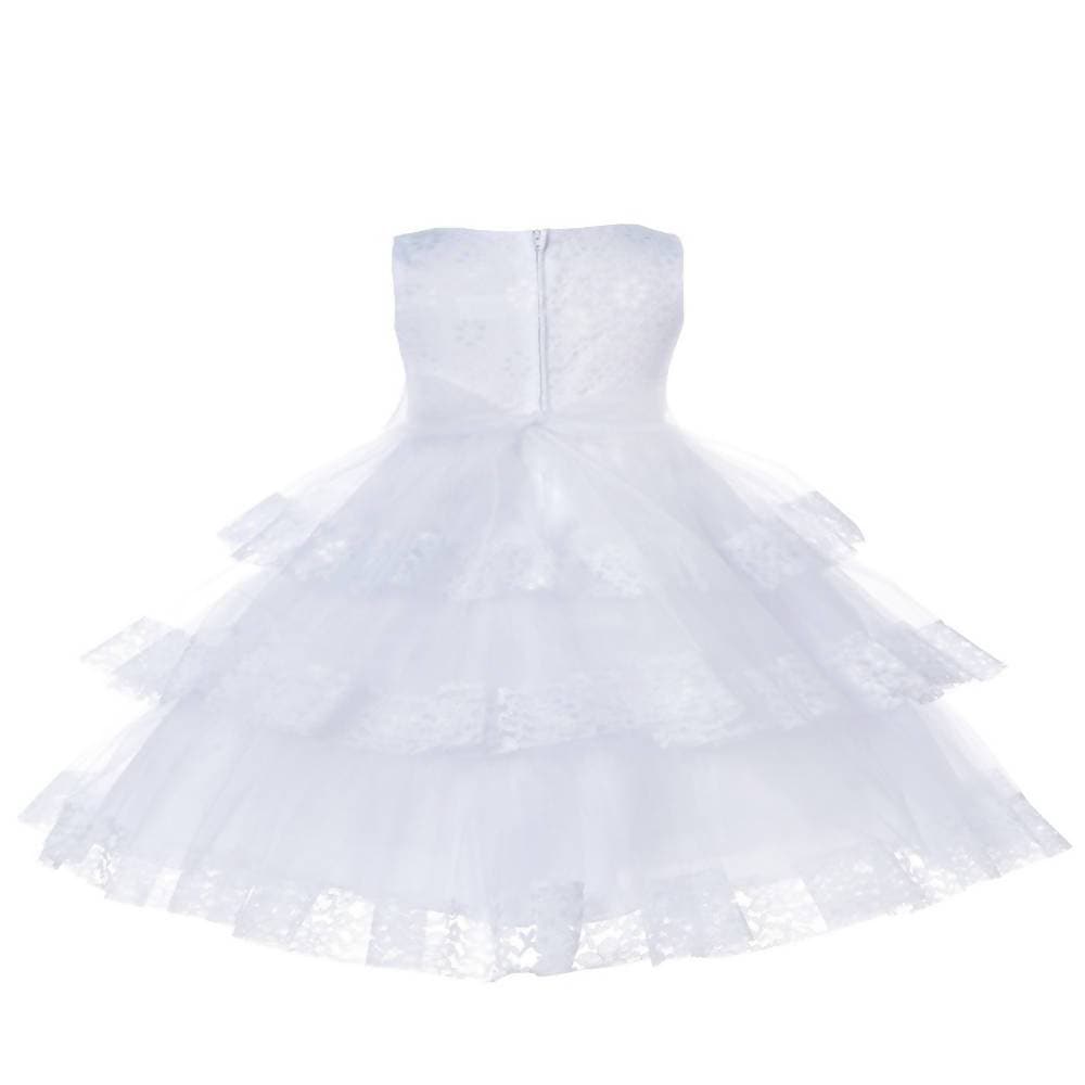 Asmaani Baby Girl's white Colour Satin A-Line Maxi Full Length Dress (AS-DRESS_22115) - Grab2buy