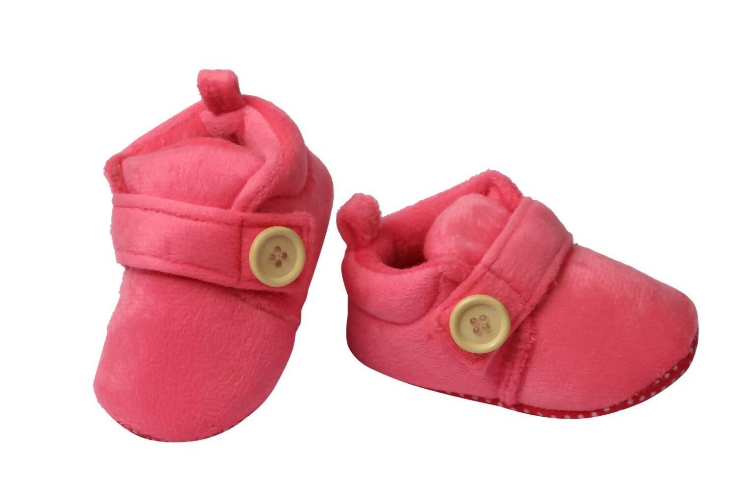 Tiny Bugs Unisex Soft Base Booties - Pink  Grab2Buy Tiny Bugs Grab2Buy