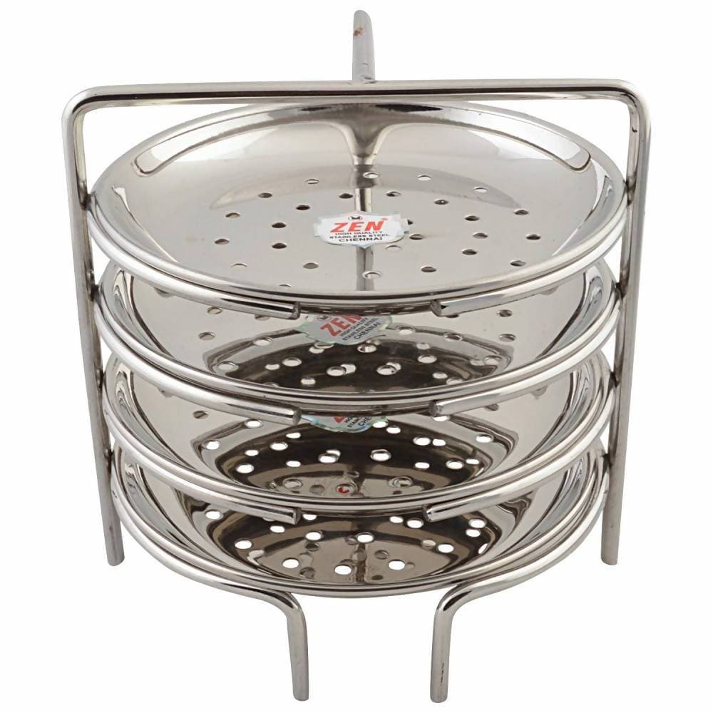 Jain Stainless Steel Small Idiappam Stand - 4 Plates 