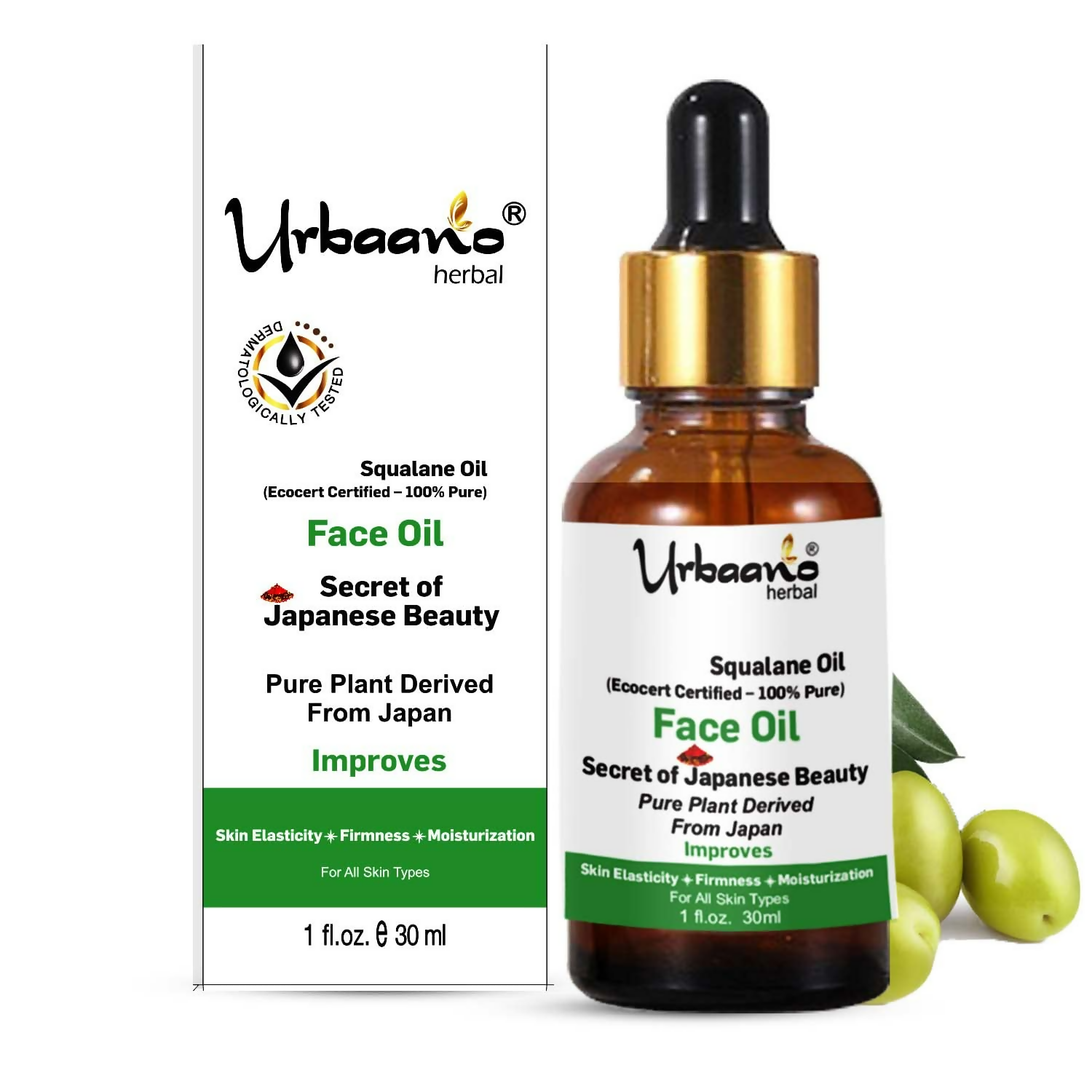 Urbaano Herbal Olive Squalane - 100% Pure Natural Plant-Derived Japanese Oil  Grab2Buy Urbaano Herbal Grab2Buy